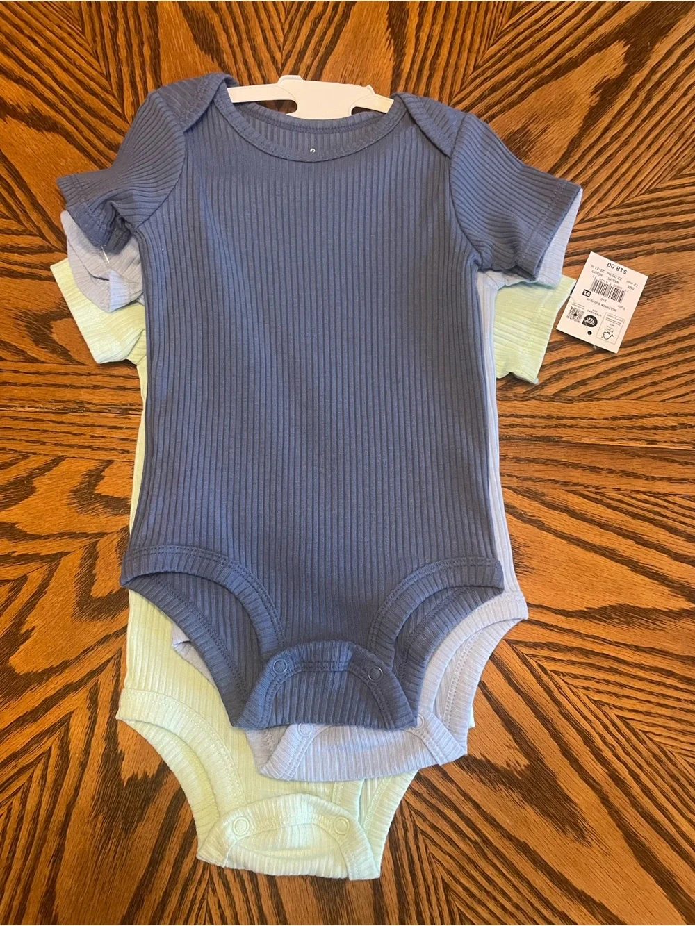 NWT infants Lullaby Lane Ribbed Short-Sleeve One-Piece & Pant Set Size 12 Month